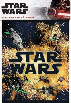 Multicolor Star Wars Classic Loot Bags (8 Count) - Iconic & Eco-Friendly Materia