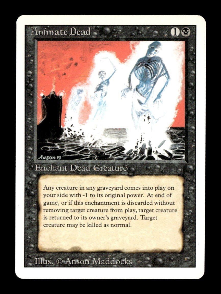 MTG - Animate Dead - Revised Edition - Vintage Magic The
