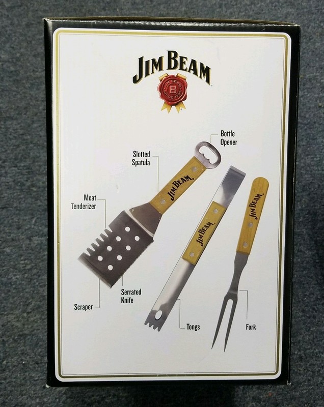 JB0105 Jim Beam 5-Piece Mini Cooler /& Grill Combo Set w// BBQ Tools