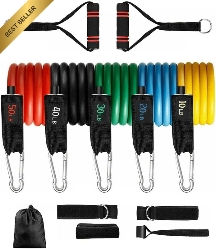1 Set X 13Pc Yoga Resistance Band Home Workout Set with Handles One Size Multico