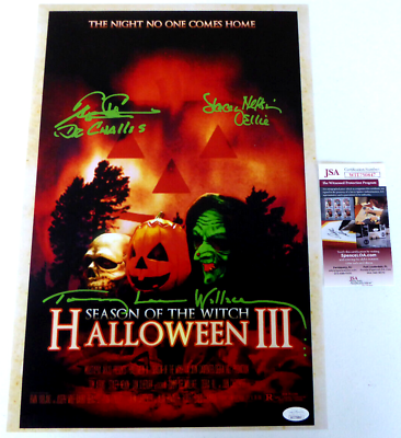 Tom Atkins, Stacey Nelkin, Wallace Cast Signed 12x18 Halloween 3 Photo JSA  COA | eBay