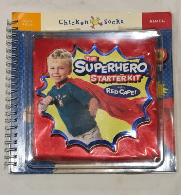 Superhero Starter Kit With Red Cape ~ A Chicken Socks Book By Klutz 