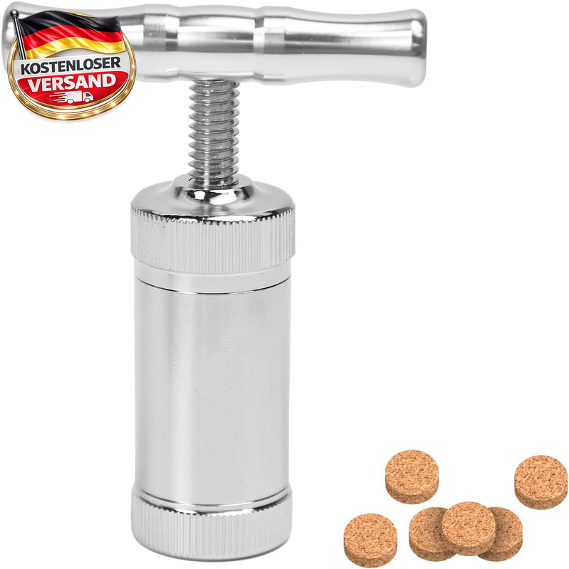 Kräuterpresse Edelstahl manuell für Gewürze Kräuter Knoblauch 64x60x26 mm
