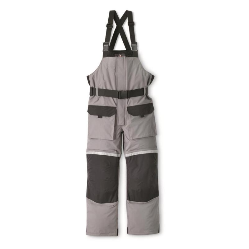 New Cold Barrier 2.0 Bibs, Ice fishing, Snow Bibs, Gray/Black Multiple Sizes
