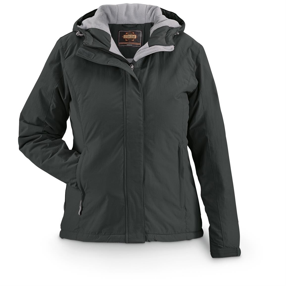 Guide Gear Womens Fleece Lined Rain Jacket