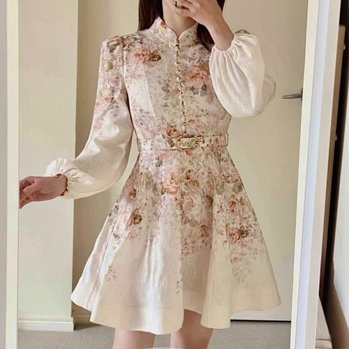 スーツ・フォーマル・ドレス CREAM BUTTONED KNIT MINI DRESS Self Portrait Women's Cream Buttoned Knit Mini Dress, Cream