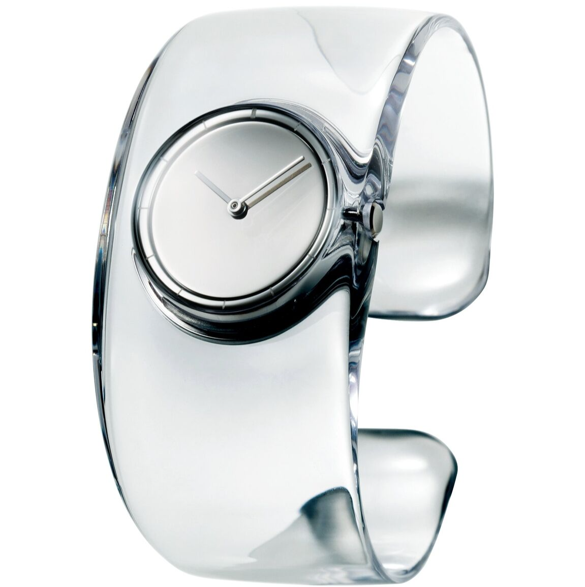 ISSEY MIYAKE SILAW001 Clear Bangle Quartz Watch “O” Designed by