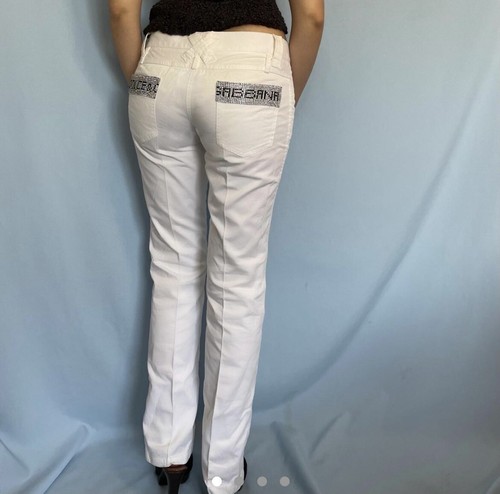 D&G Dolce & Gabbana Vintage Spring 2003 White Denim Jeans D&G Dolce & Gabbana Vintage Spring 2003 White Denim Jeans
