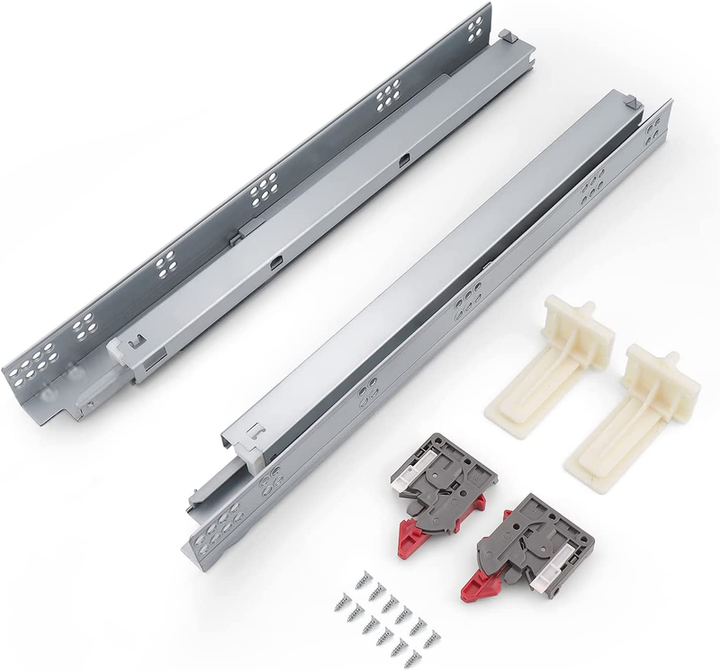 18 Inch 3 Pair Undermount Drawer Slides-Soft Close Heavy Duty Drawer Rails, Full