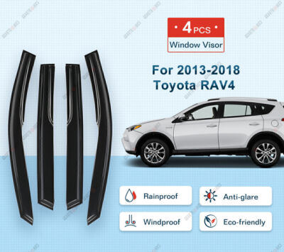 For 2013-2018 Toyota RAV4 Mugen Style Window Visors Rain Sun Deflectors Guards