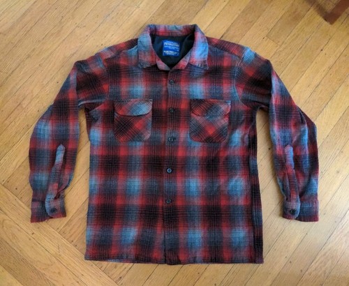 トップス 70's Pendleton Wool Board Shirts vtg 60s 70s pendleton brown plaid wool board shirt loop