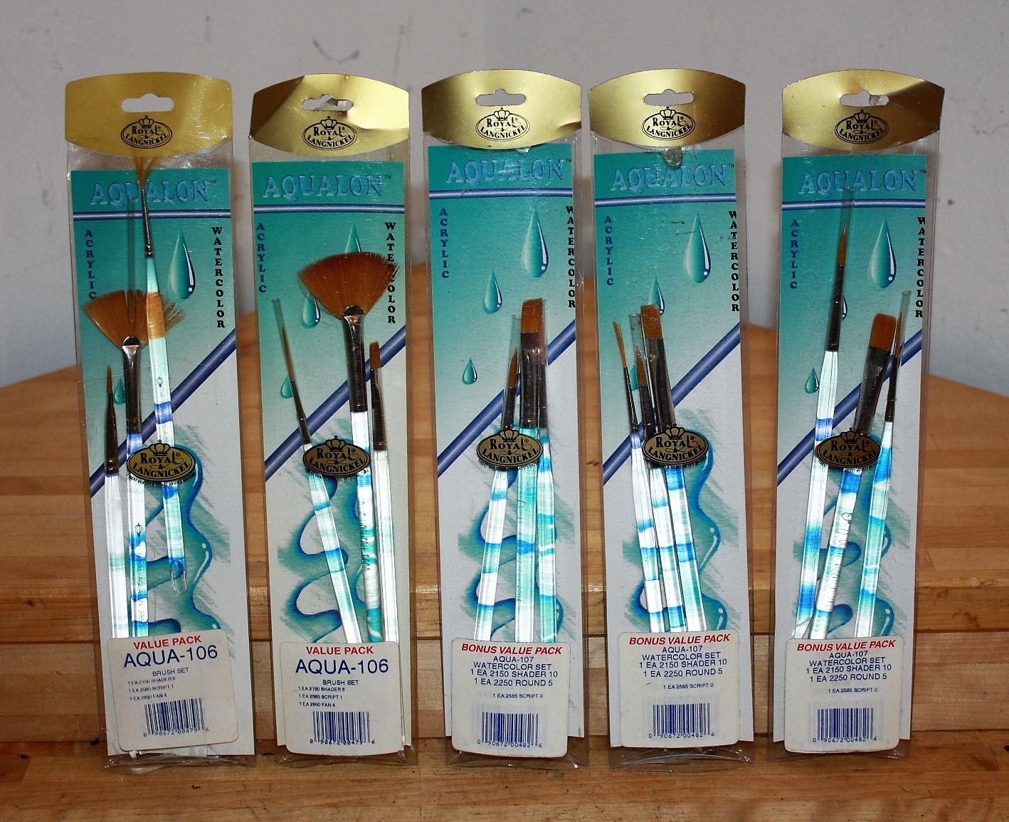 Lot of 12 Royal Langnickel Aqualon Various Paintbrushes