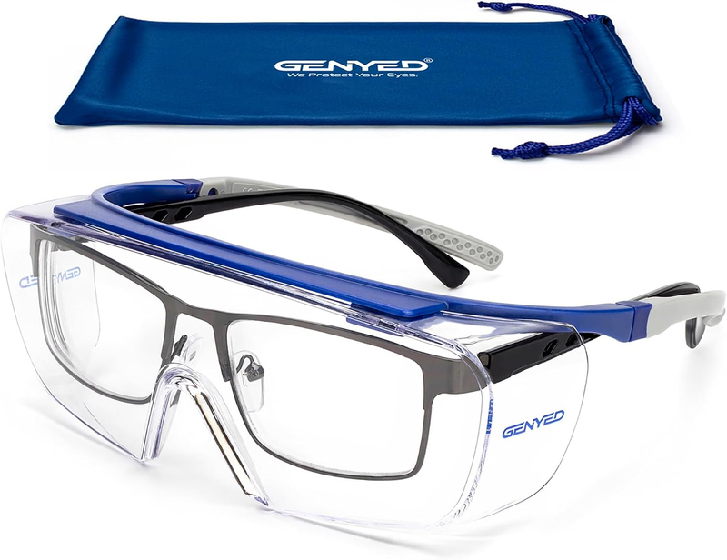 GENYED Safety Glasses for Work, Overspecs to Fit over Prescription Glasses, Scra