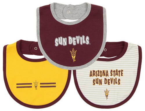 Комплект нагрудников Outerstuff NCAA для новорожденных Sun Devils Fair Catch из штата Аризона и 3 предметов