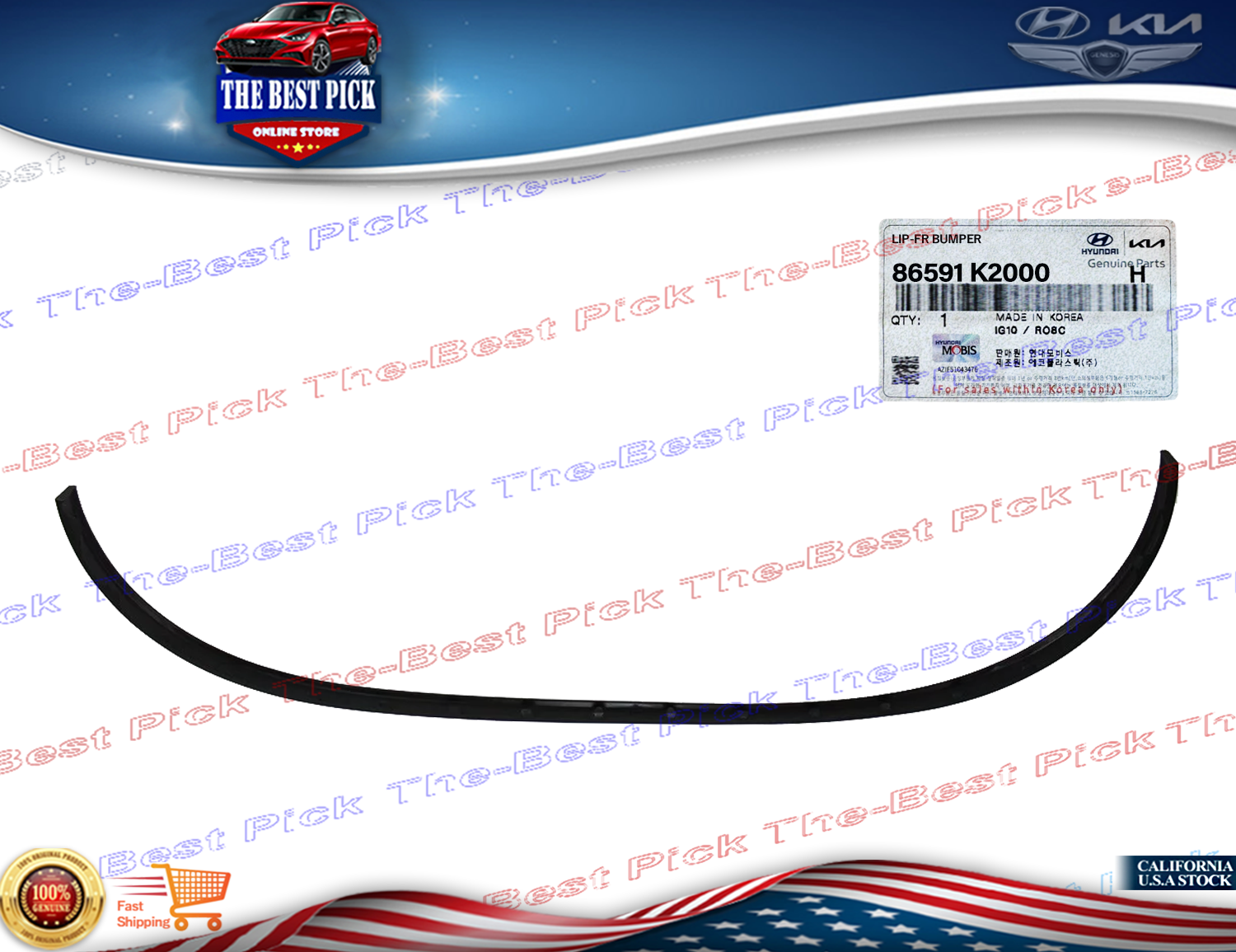 Ｋ―ＫＵＮ ⭐GENUINE⭐ Front Lower Bumper Trim For 2020-2024 Hyundai