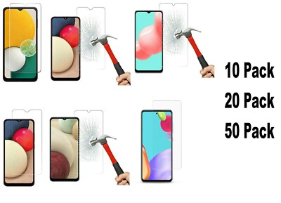 Lot of 10 20 50 Tempered GLASS Protector for Samsung A02s/A03s/A12/A13/A32 5G