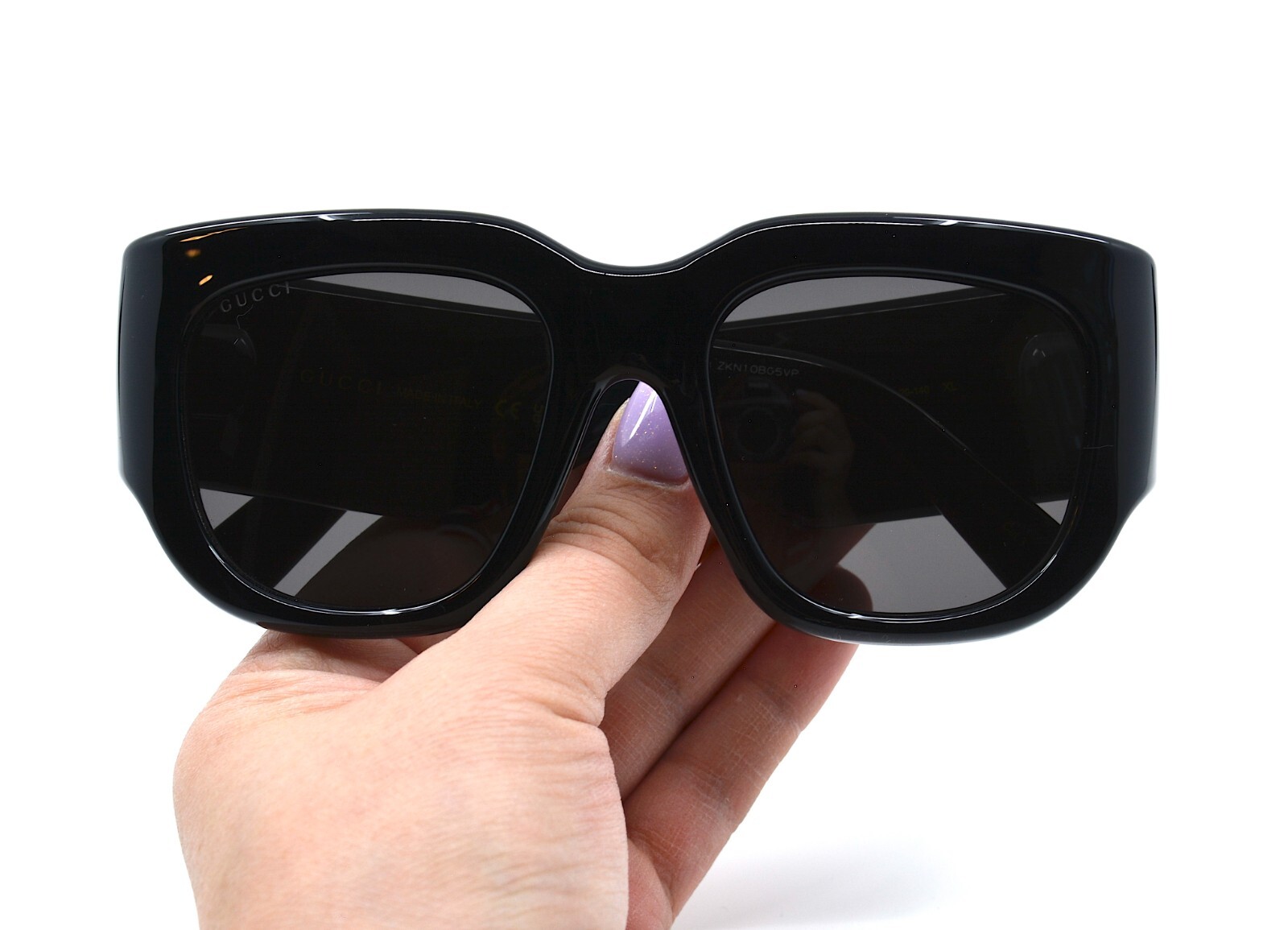 Pre-owned Gucci Gg1545s 001 Black Grey Authentic Sunglasses 53-20 In Gray