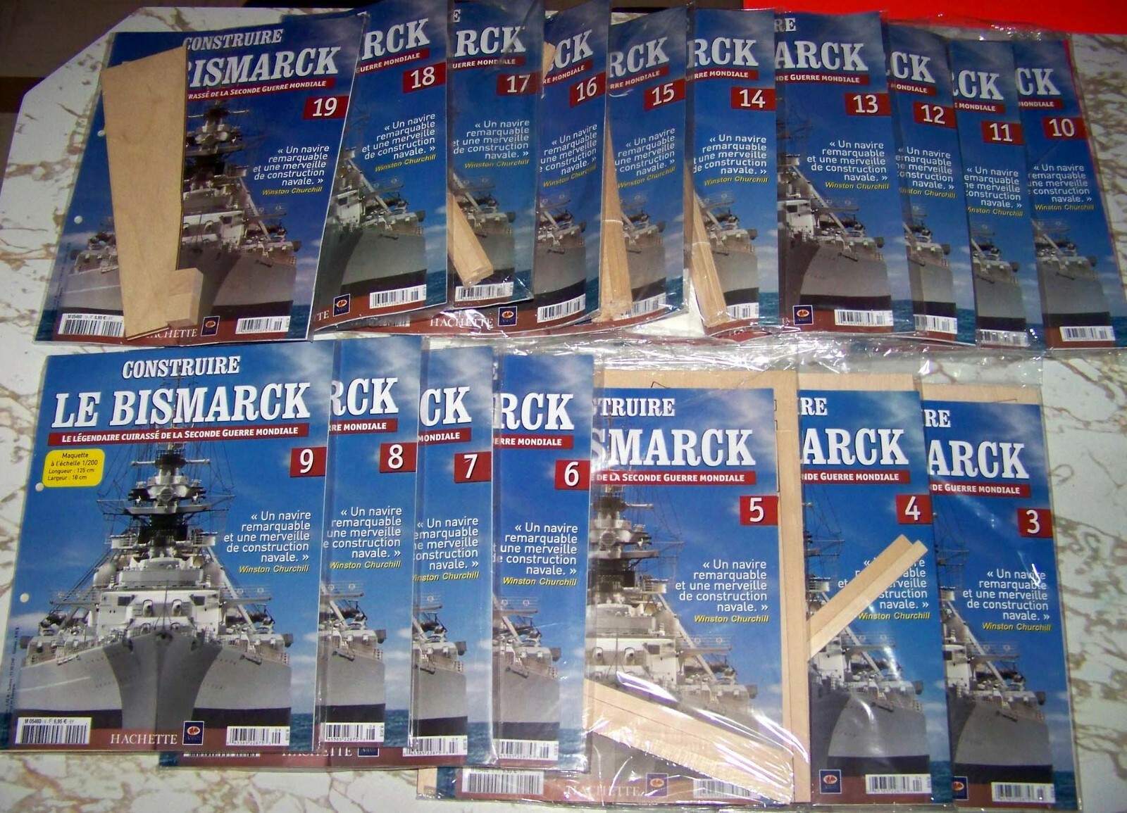 Bismarck 1:200 scale Hachette Deagostini Amati full series 1-140