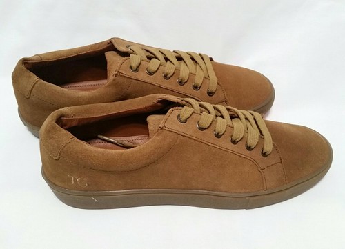 True Gold Malibu Leather Suede Women's Sneakers Tennis Shoes Size 11 Tan Cognac