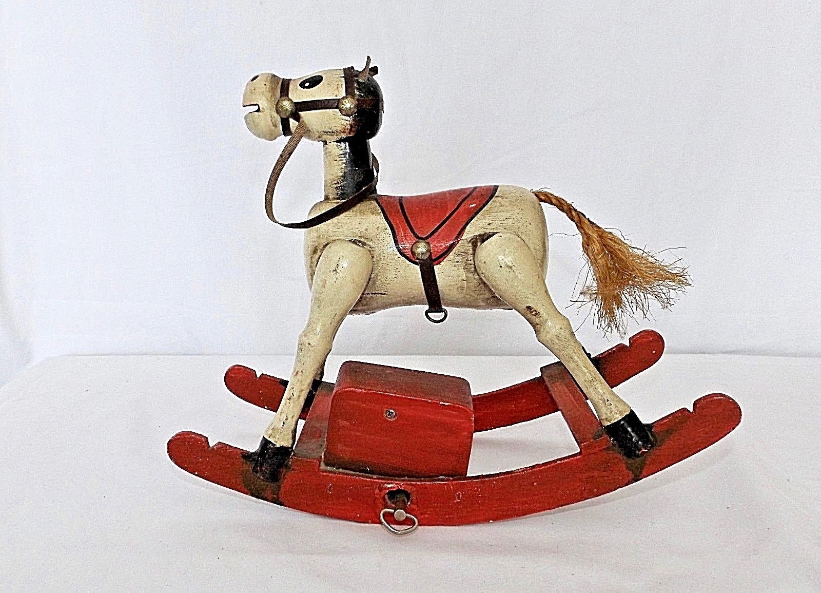 Enesco Vintage  Wooden Musical Toy Rocking Horse, Plays 