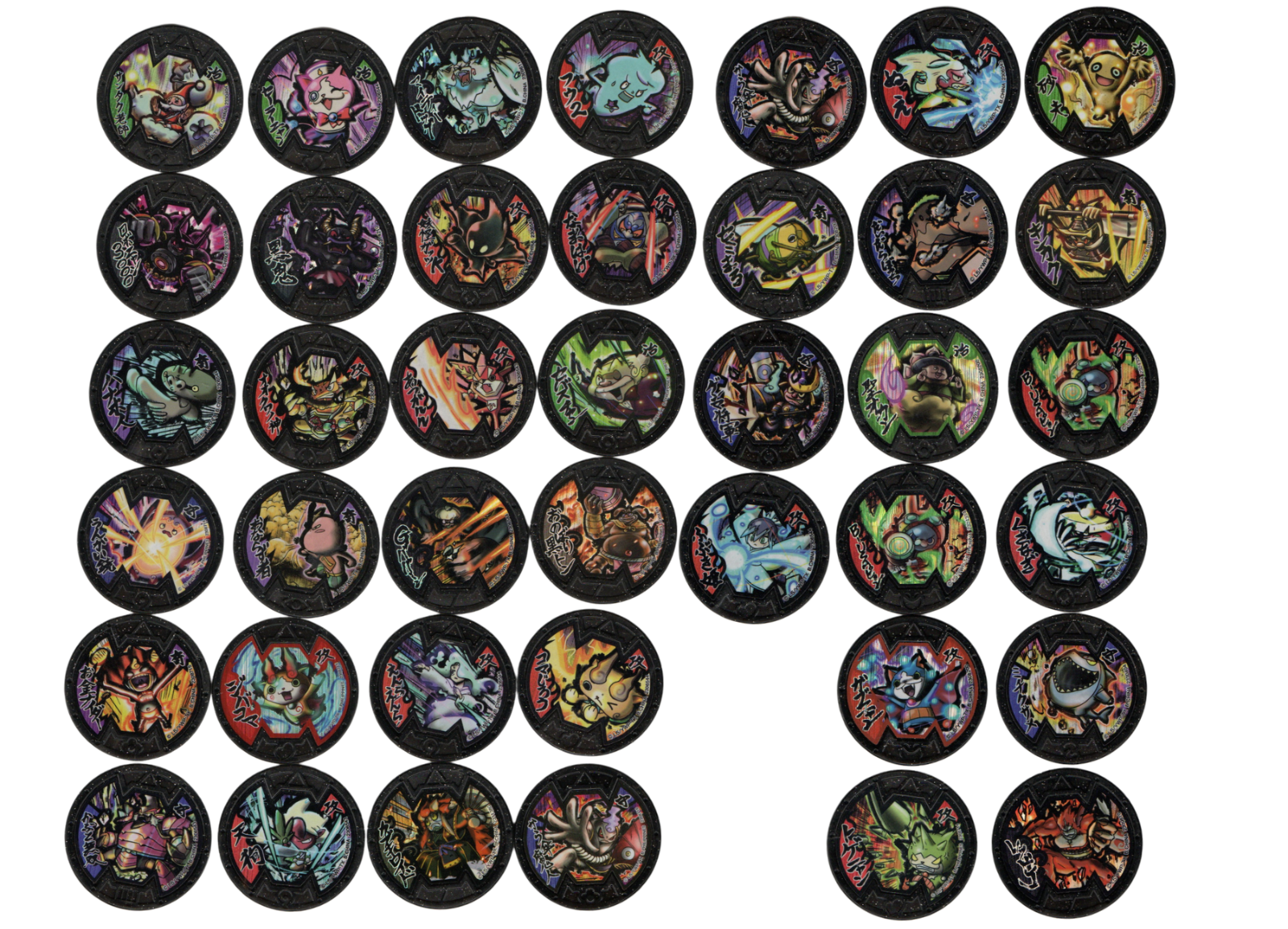 LOT OF 40 Yo-kai Watch B-Medal Buster type Medals Set
