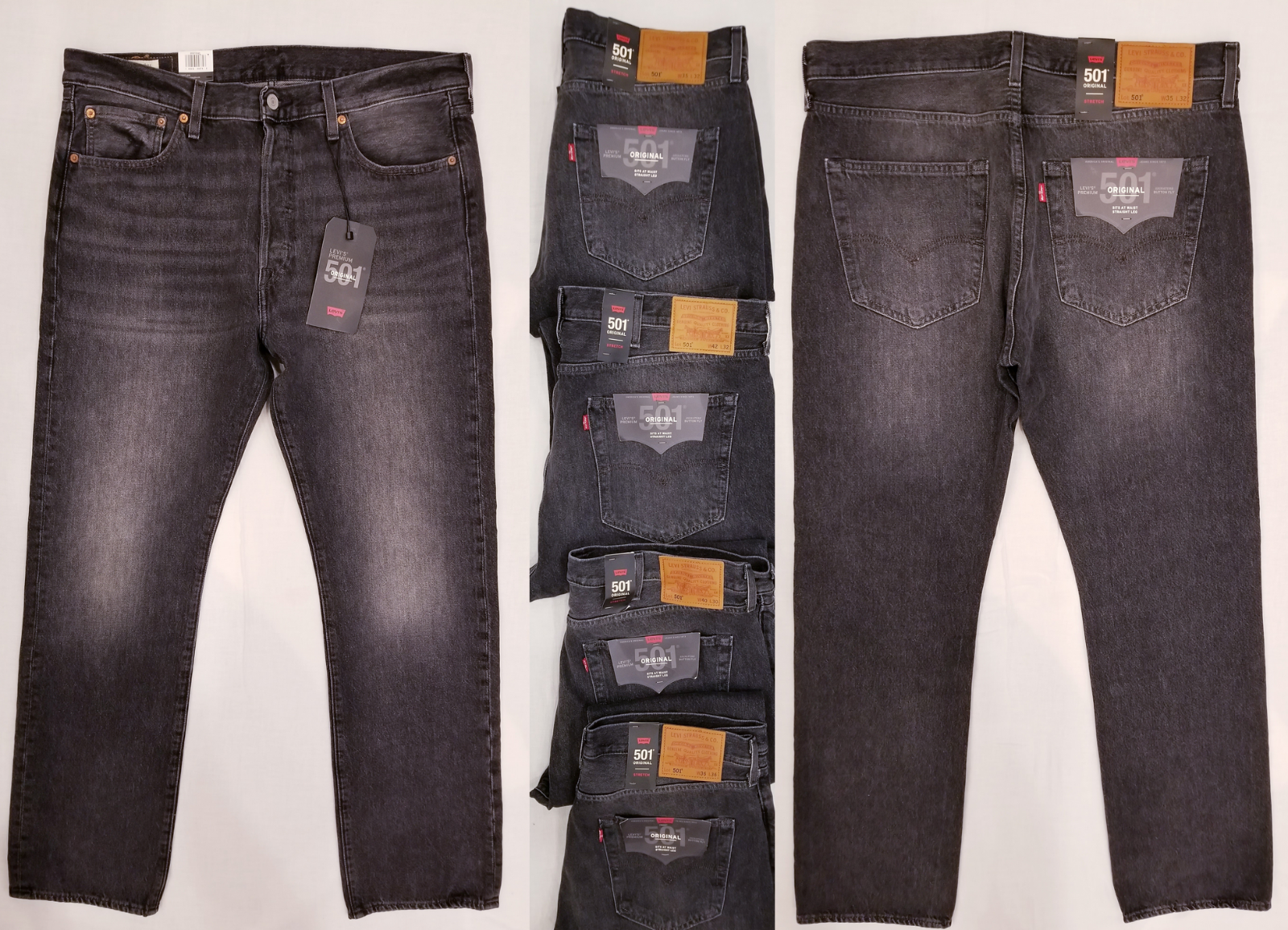 LEVI'S 501XX 復刻 W36 L36 Levis 501 Original Fit Warp Stretch Mens Jeans Sizes:W35,W36