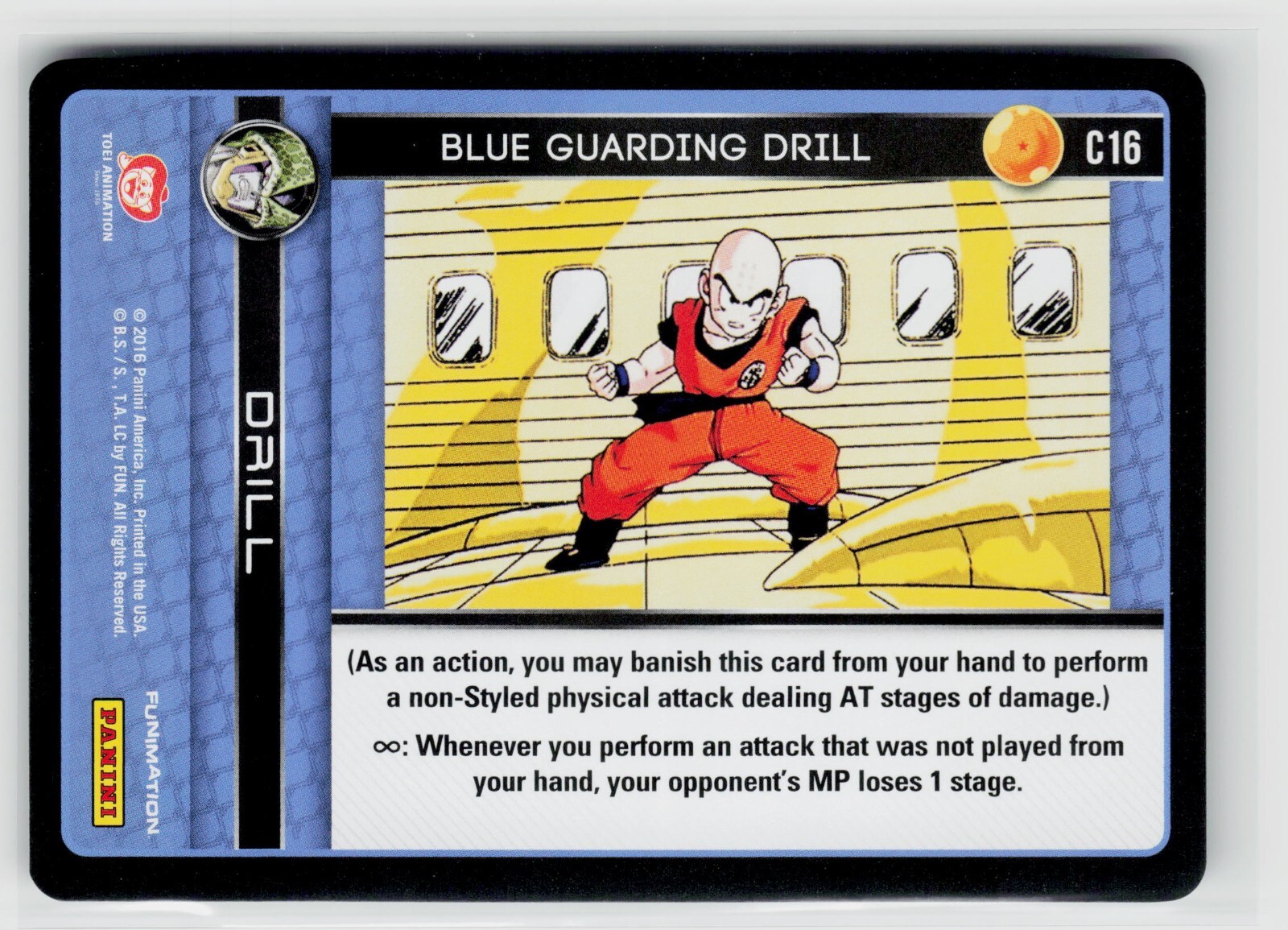 DBZ TCG Dragon Ball Z Panini Perfection Blue Guarding Drill