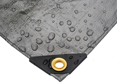 8x12 Silver Heavy Duty  UV Treated Tarp Woodpile Shade Canopy Cover Tarps Boat