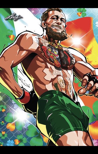 【世界2枚】leaf コナー・マクレガー　サインカード 2023 Leaf Metal Anime Nation Conor McGregor #/265 SHORT