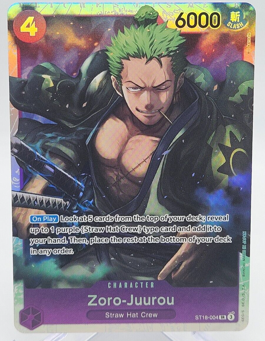 Zoro-Juurou ST18-004 SR One Piece TCG Started Deck 18 NM | eBay