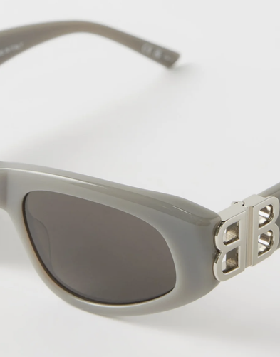 Pre-owned Balenciaga Bb0095s-015 Grey Silver Grey Sunglasses