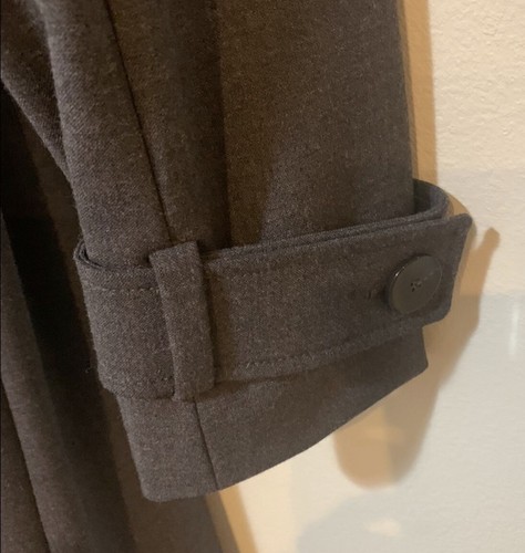 Pre-owned Theory Wide Lapel Trench Coat In Charcoal. Nwt. Size Xs(p). Retail- $645 In Gray