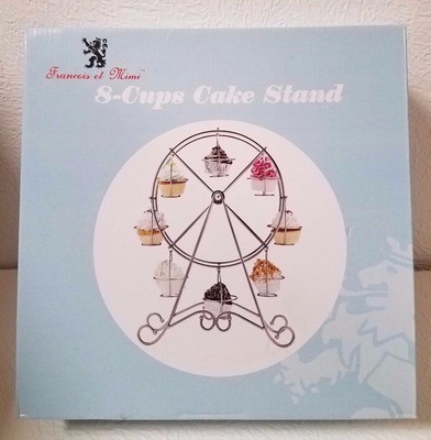 FERRIS WHEEL CUPCAKE STAND HOLDS 8 CUPCAKES BY FRANCOIS ET MIMI NEW IN BOX.