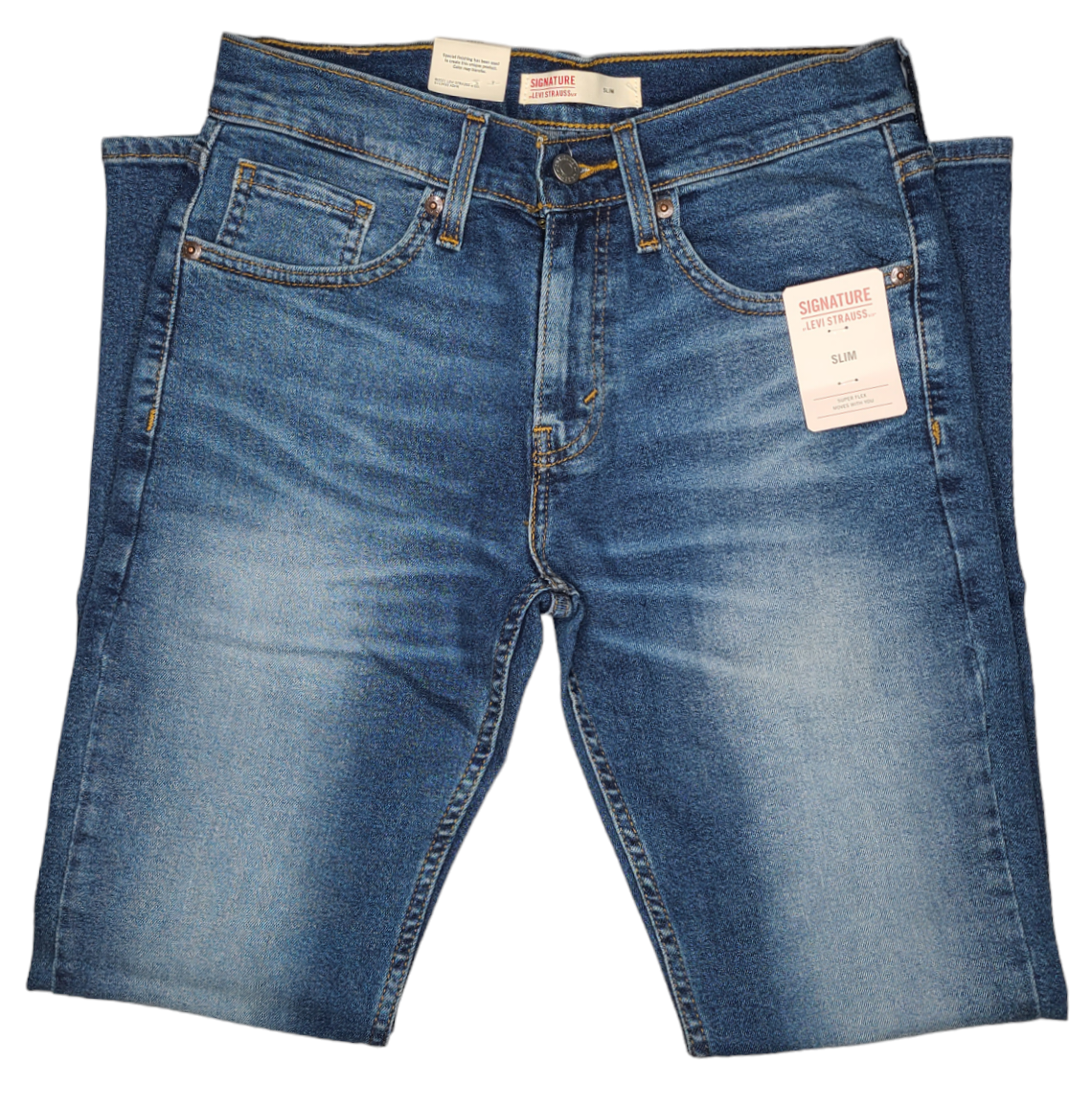 Signature By Levi Strauss & Co. #11549 NEW Men's Slim Super Flex Stretch Jeans