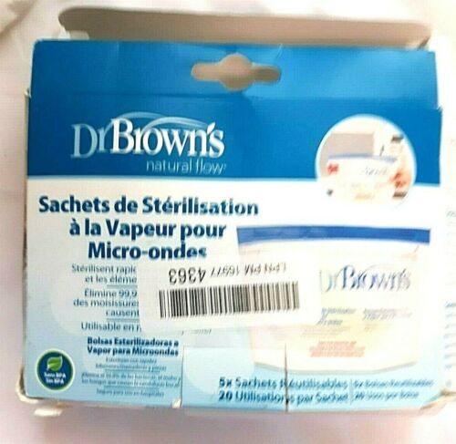 Dr Browns Natural Flow Microwave Steam Sterilizer Bags 5 Count