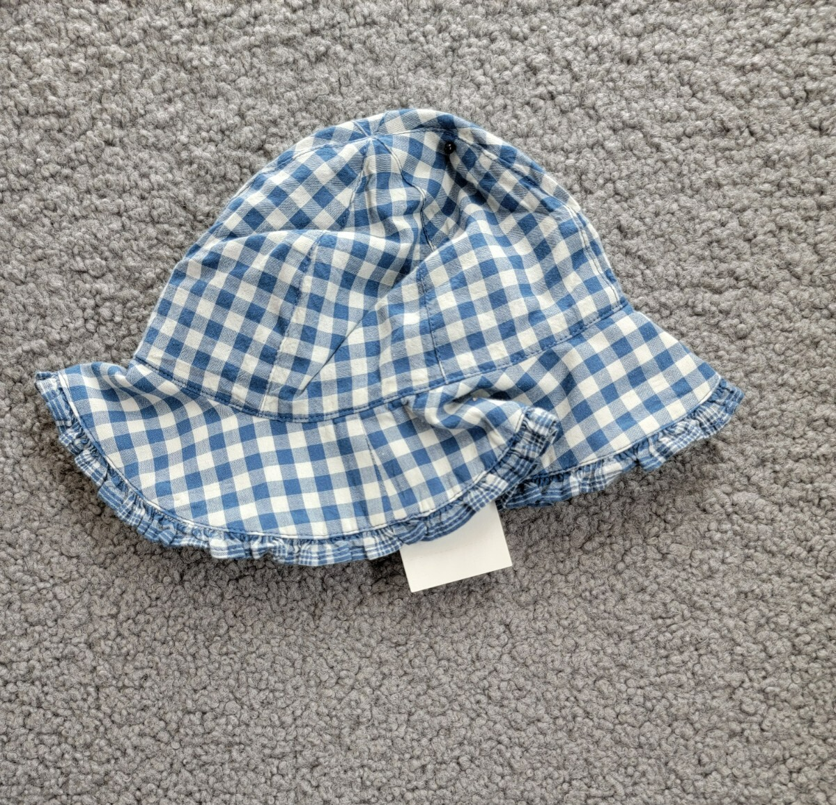 Ralph Lauren Gingham Madras Bubble Shortall & Hat Set Baby Girls 6M Blue Snap Up - Picture 14 of 24
