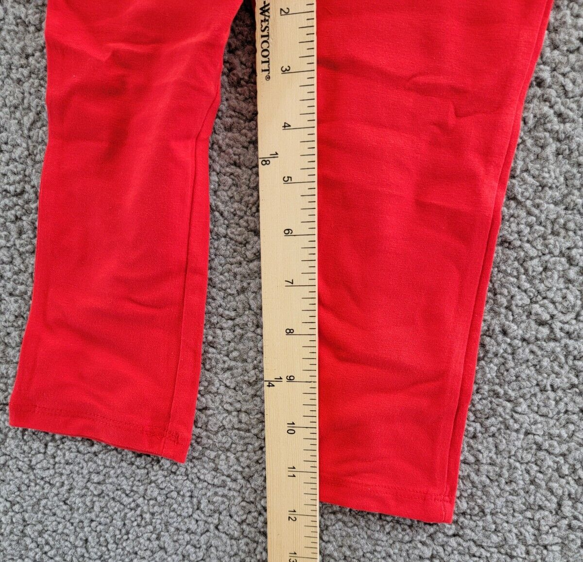 Kids Headquarters Solid Leggings Little Girls 5 Red Elastic Waist Pull On - Picture 6 of 15