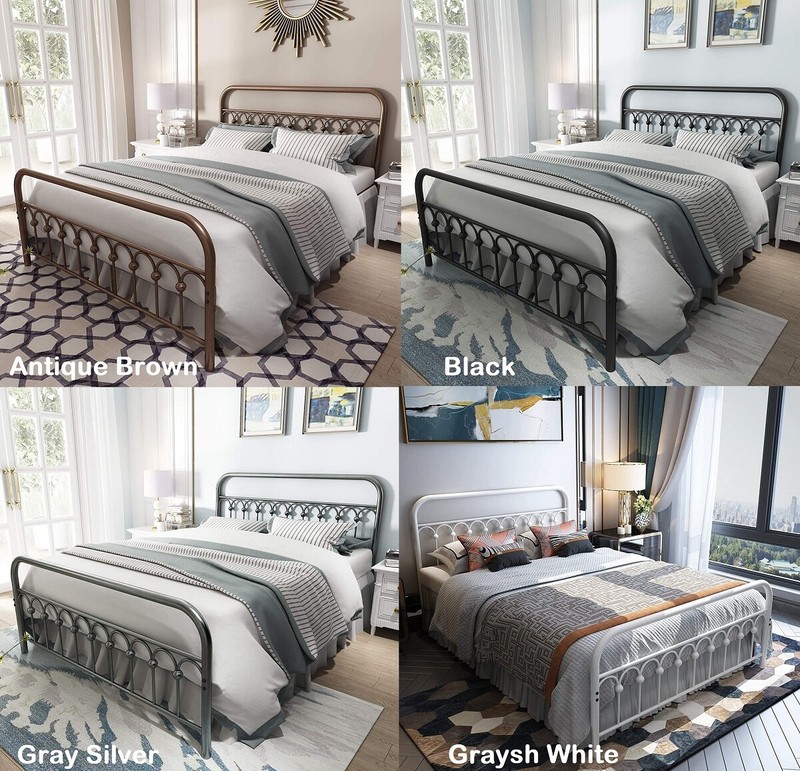 Steel Arched Headboard Footboard Antique Style