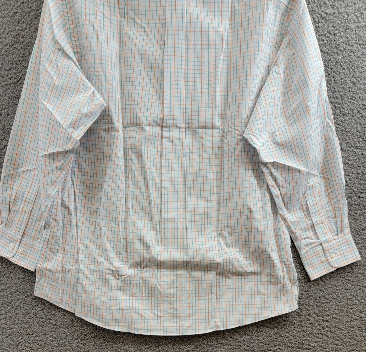Club Room Regular Fit Performance Dress Shirt Men's 16.5 32-33 Orange/Aqua L/S - Picture 15 of 18