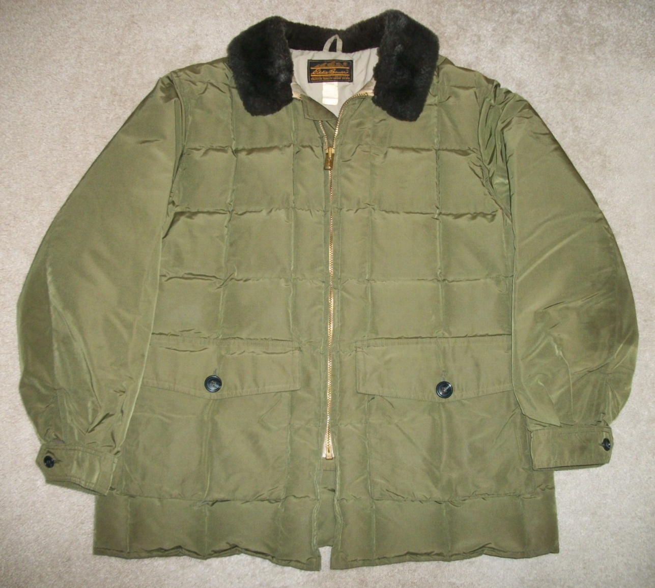 VTG 1970s Eddie Bauer Quilted Goose Down Talon Zipper Jacket