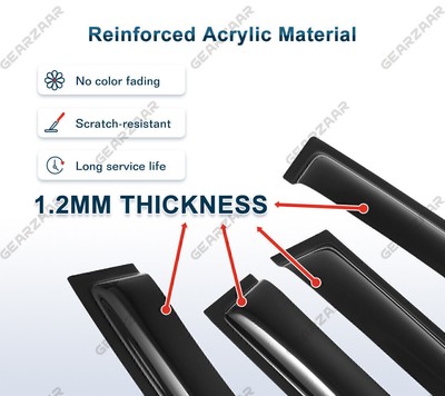 For 2017-2021 Honda CRV CR-V 4PCS Window Visor Vent Sun Rain Guards Deflector