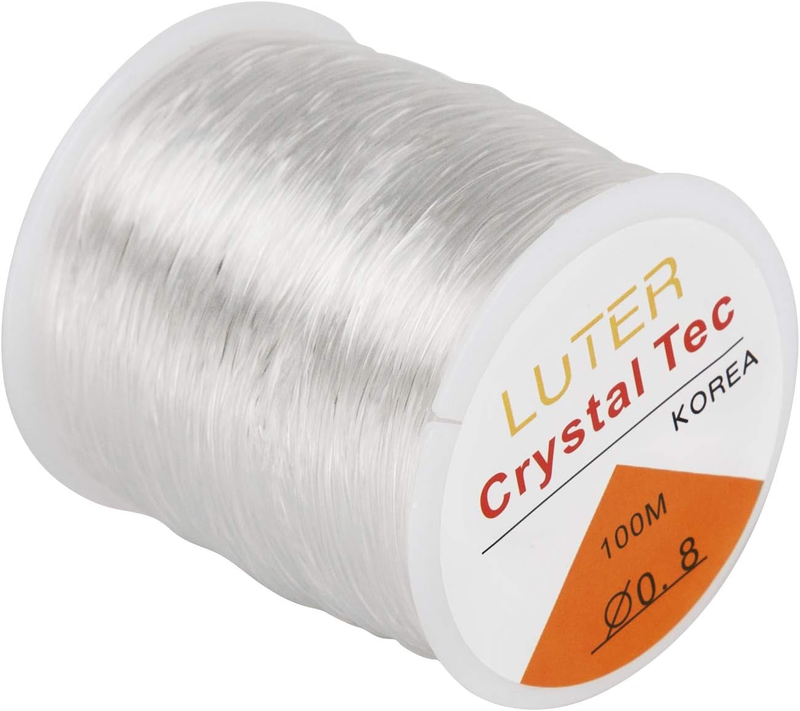 328ft 0.8 mm Clear Bead Cord Crystal Elastic Stretchy Bracelet String for Jewelr