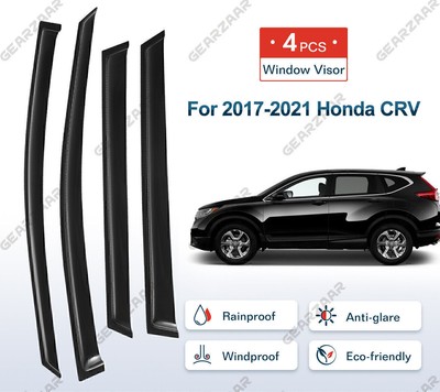 For 2017-2021 Honda CRV CR-V 4PCS Window Visor Vent Sun Rain Guards Deflector