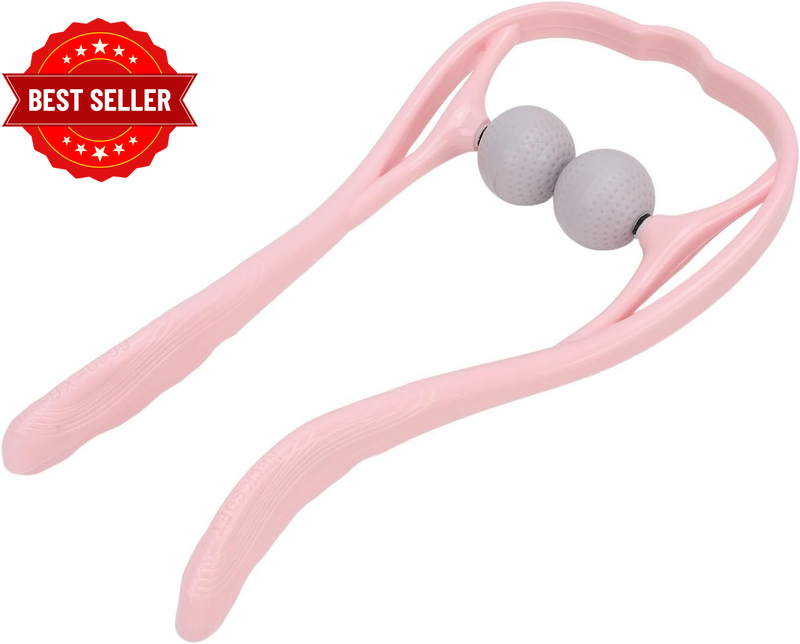 Dual Trigger Point Neck Massager Shiatsu, Ergonomic Handle Deep Tissue Massager