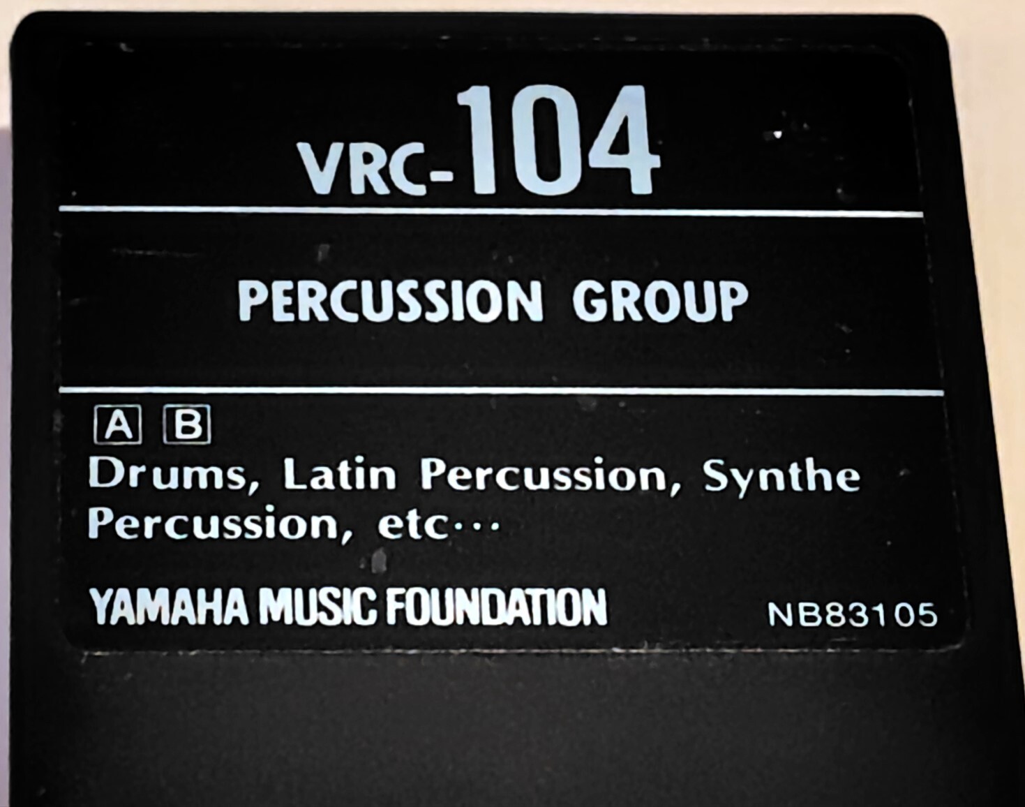 YAMAHA DX7 VOICE ROM VRC-104 PERCUSSION GROUP Cartridge for
