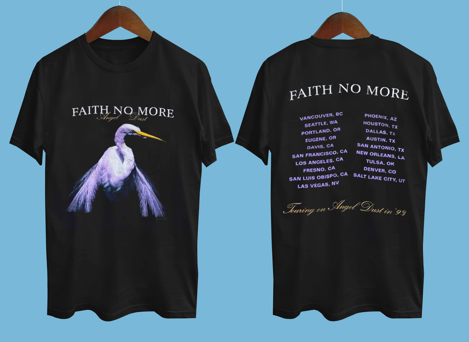 Faith No MoreフェイスノーモアバンドTシャツAngel Dust黒 Angel Dust T-shirt – Kung Fu Merch