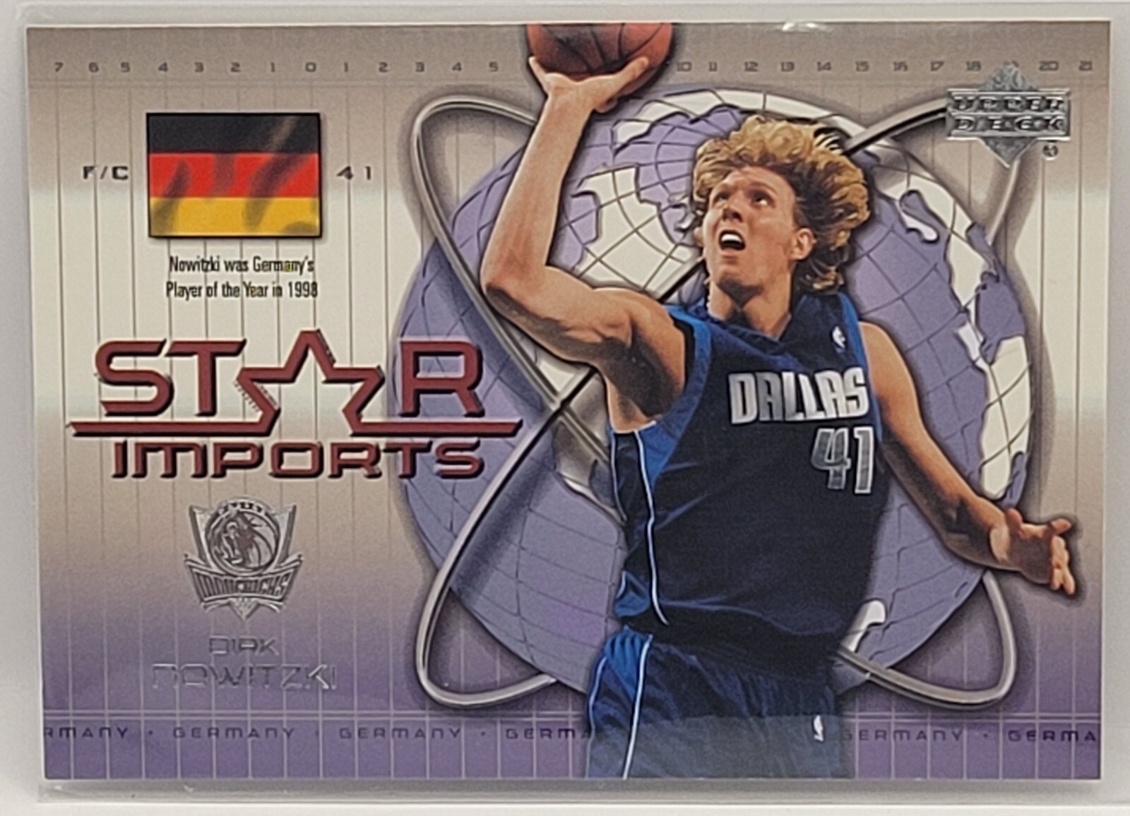 02-03 Upper Deck Star Imports Dirk Nowitzki HOF Insert Card