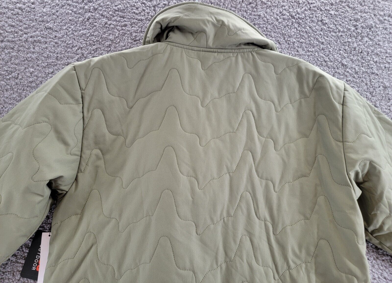 Bass Outdoor Quilted Long Sleeve Jacket Women XS Deep Lichen Green High collar - Picture 9 of 17