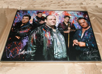 SOPRANOS SIGNED 36x48 CANVAS ORIGINAL ART GANDOLFINI SIRICO SCHIRRIPA VAN ZANDT