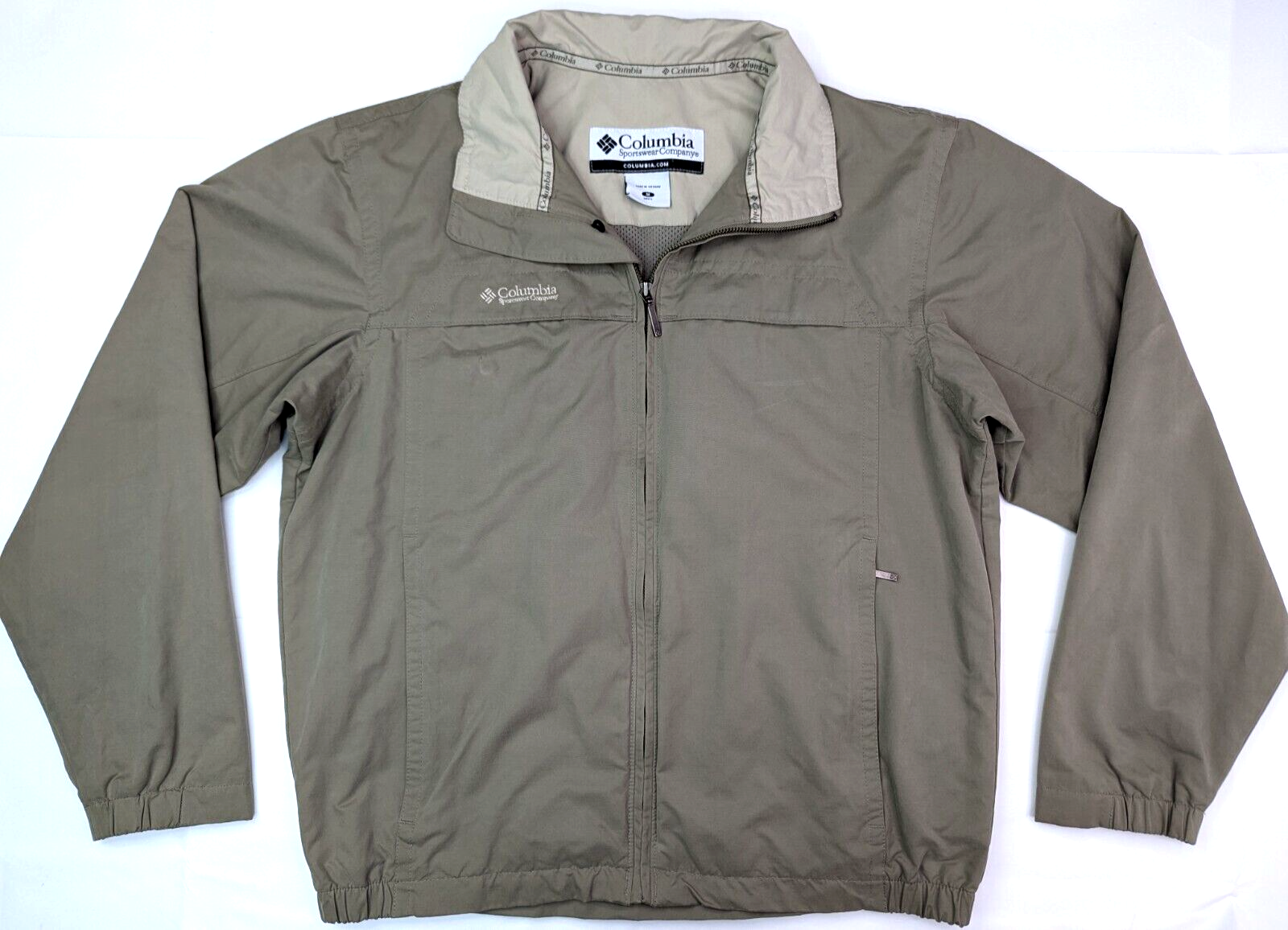 Columbia Northway Water Wind Resistant Jacket, Men M, Beige Columbia Northway Water Wind Resistant Jacket, Men M, Beige